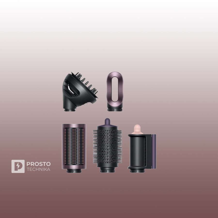 Стайлер Dyson Airwrap i.d. Long HS08 Straight+Wavy c дифузором сливовый (Jasper plum) наша вилка